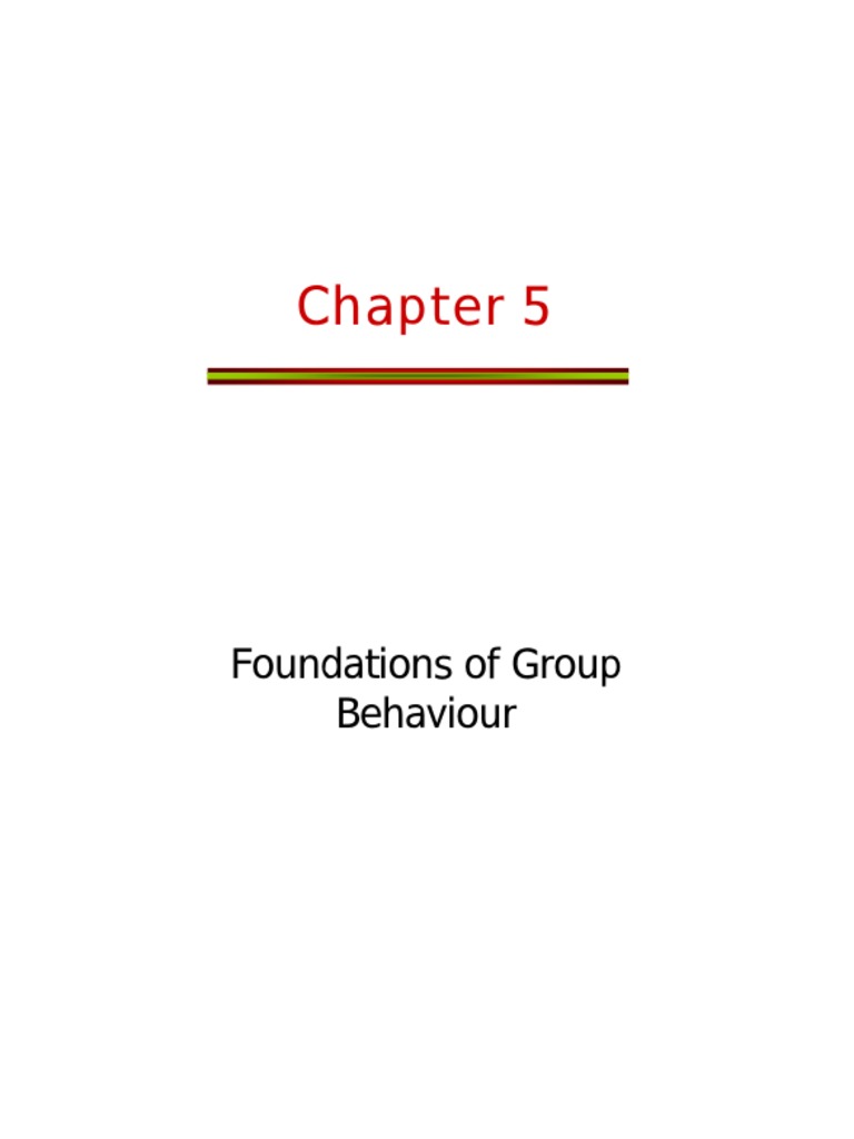 Foundation of Group Behaviour PDF Organizational Behavior Norm