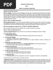 Sem-I Start Up Support Executive