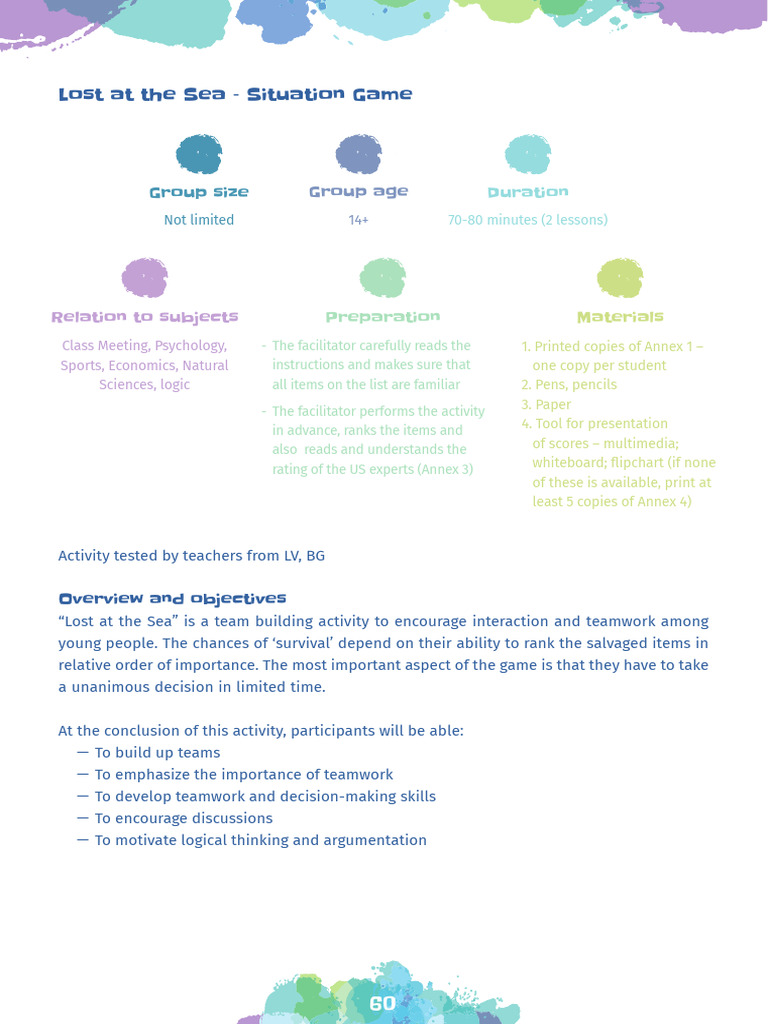 12 Lost At Sea Pdf Learning