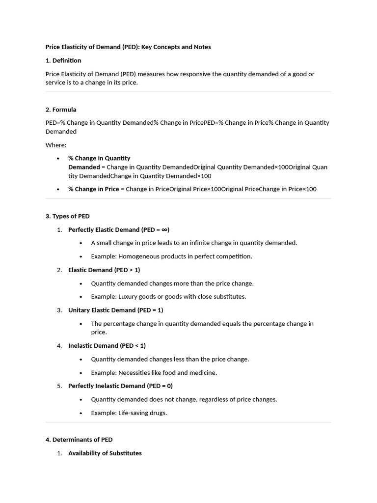Understanding Price Elasticity of Demand | PDF | Price Elasticity Of ...