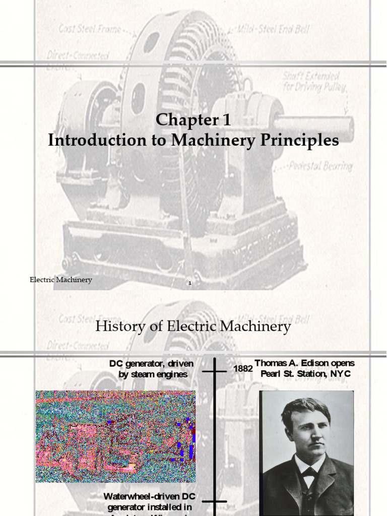 History and Principles of Electric Machinery | PDF | Electric Motor ...