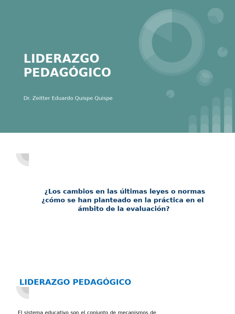 Liderazgo Pedagógico en Educación | PDF | Liderazgo | Maestros
