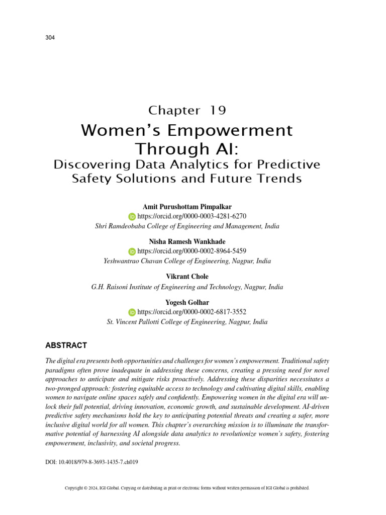 Igi women s empowerment through ai pdf artificial intelligence