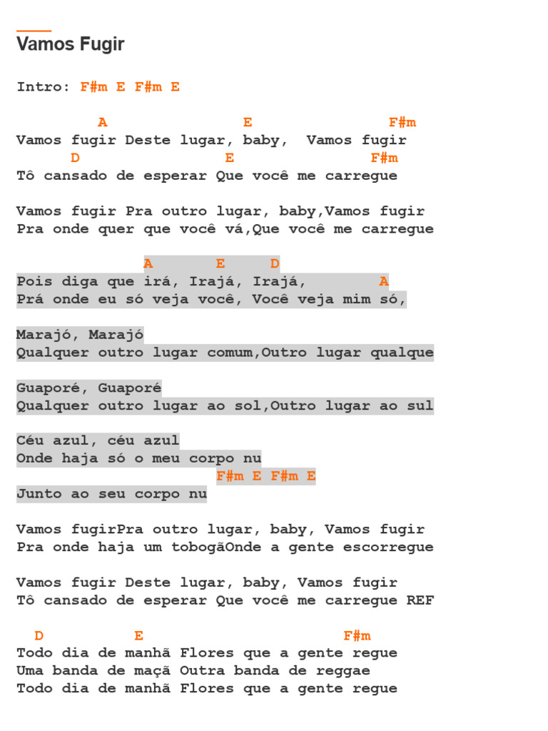 Letras de Músicas Brasileiras e Internacionais | PDF