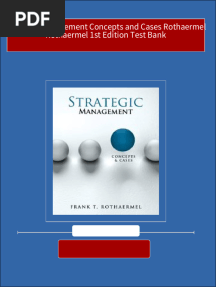Full Strategic Management Concepts and Cases Rothaermel Rothaermel 1st Edition Test Bank All Chapters