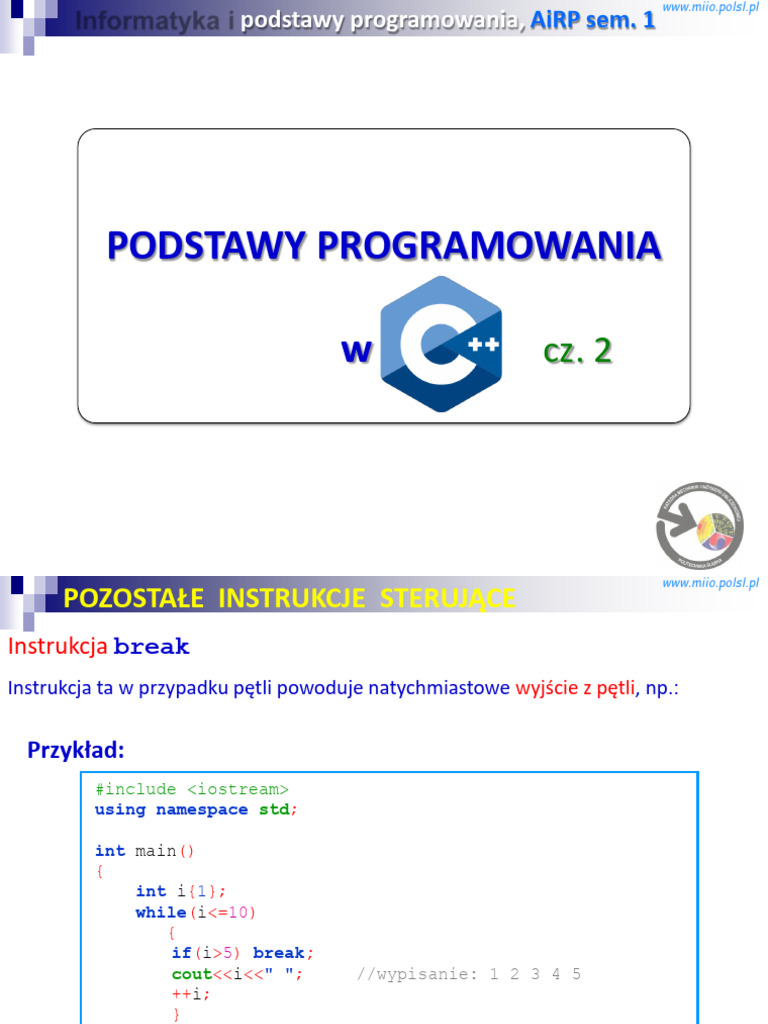IiPP Wykład C++2 n1z | PDF