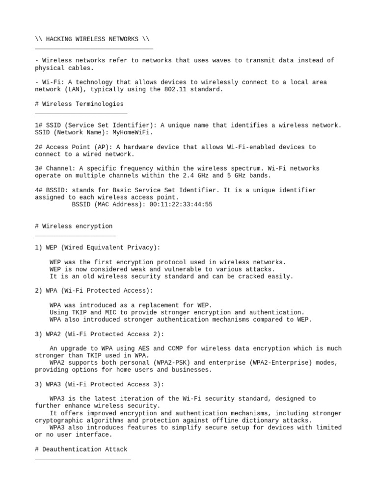 Hacking Wireless Networks Guide | PDF | Wi Fi | Wireless Lan