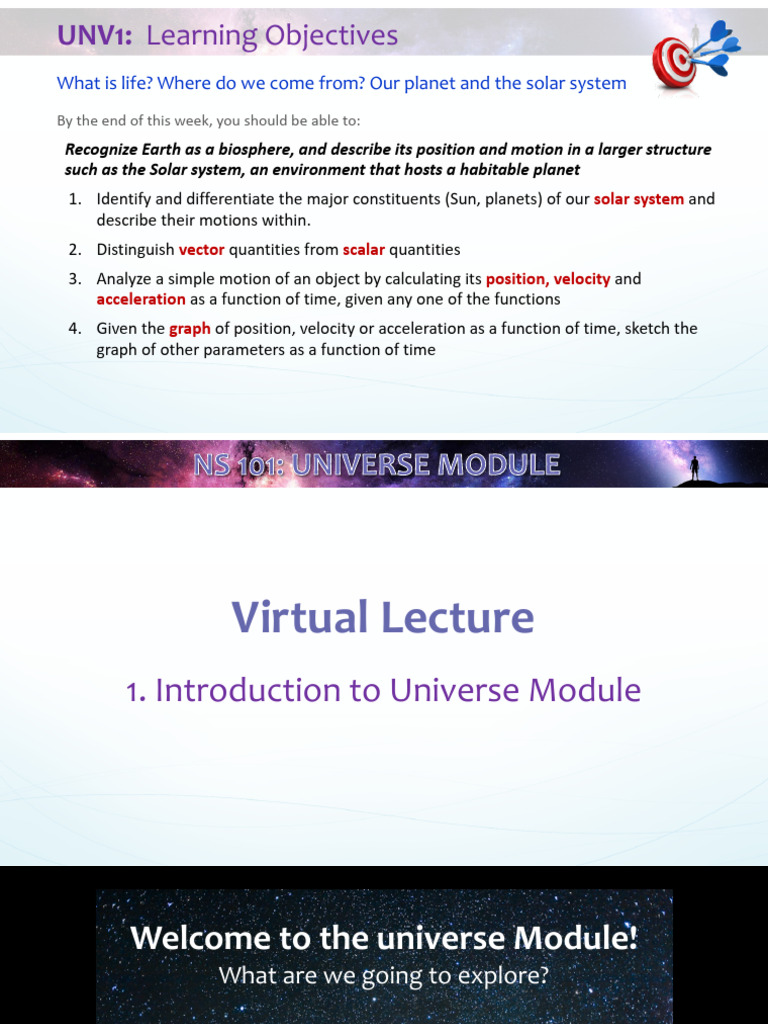 NS101_UNV1_VL_Fall2020 | PDF | Planets | Velocity