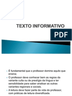 Texto Informativo Formação