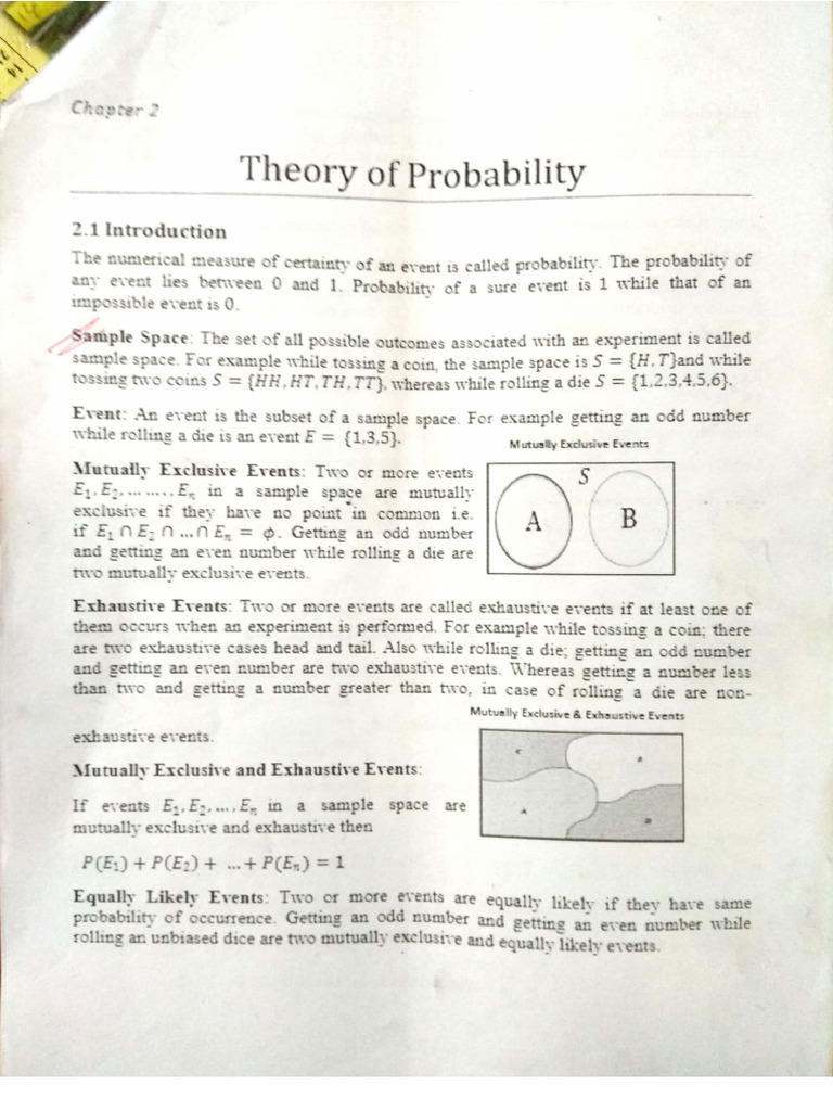 Theory of Probability 1 | PDF