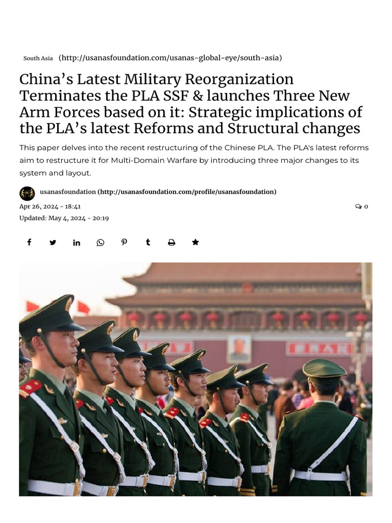 China’s PLA Restructuring for Warfare | PDF | People's Liberation Army ...