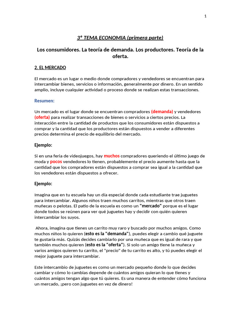 Demanda y Oferta en el Mercado | PDF | Oferta y demanda | Oferta (economía)