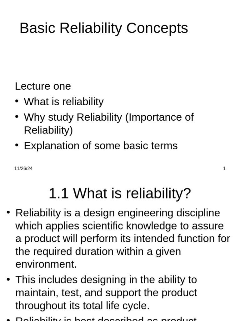 Understanding Reliability Engineering Basics | PDF | Reliability ...