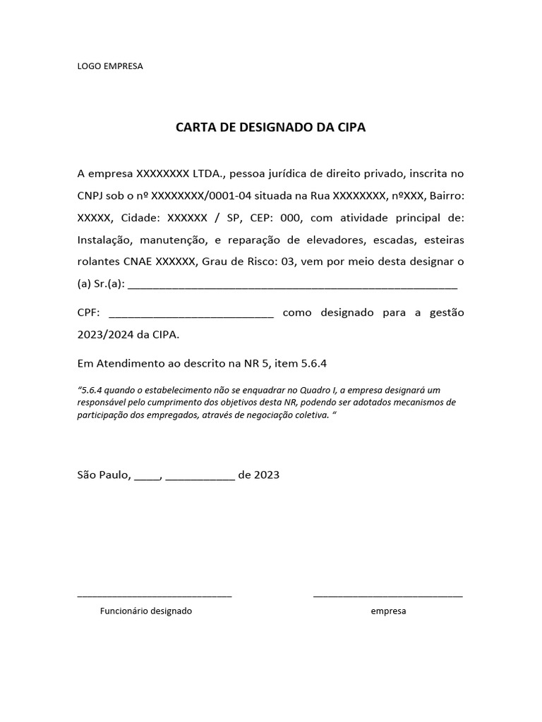 Carta de Designado | PDF
