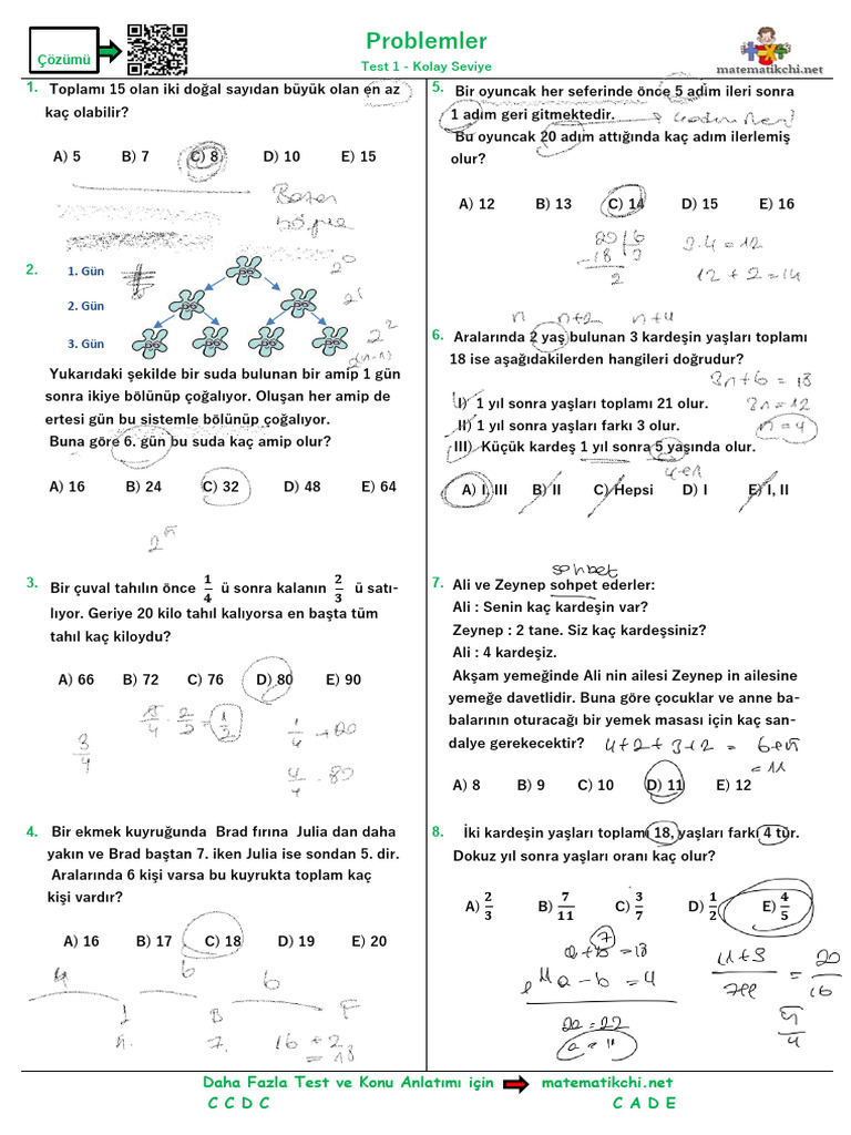 Problemler Test 1 K | PDF