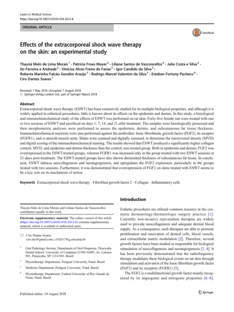 Effects of The Extracorporeal Shock Wave Therapy On The Skin: An ...