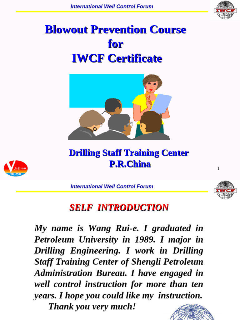IWCF Blowout Prevention Training Course | PDF | Blowout (Well Drilling ...
