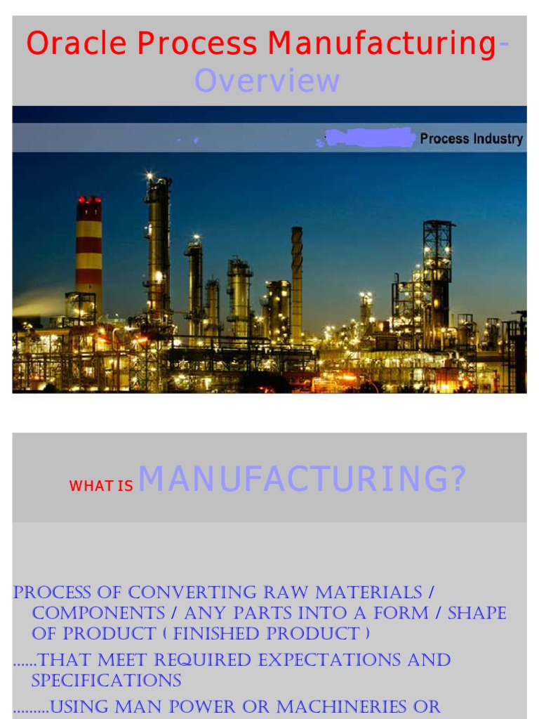 OPM Overview Presentation 22jan12 | PDF | Production And Manufacturing ...