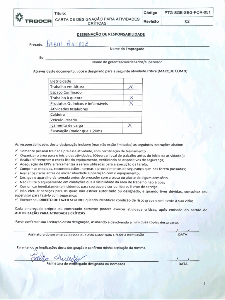 Cartas de Designação P.A | PDF