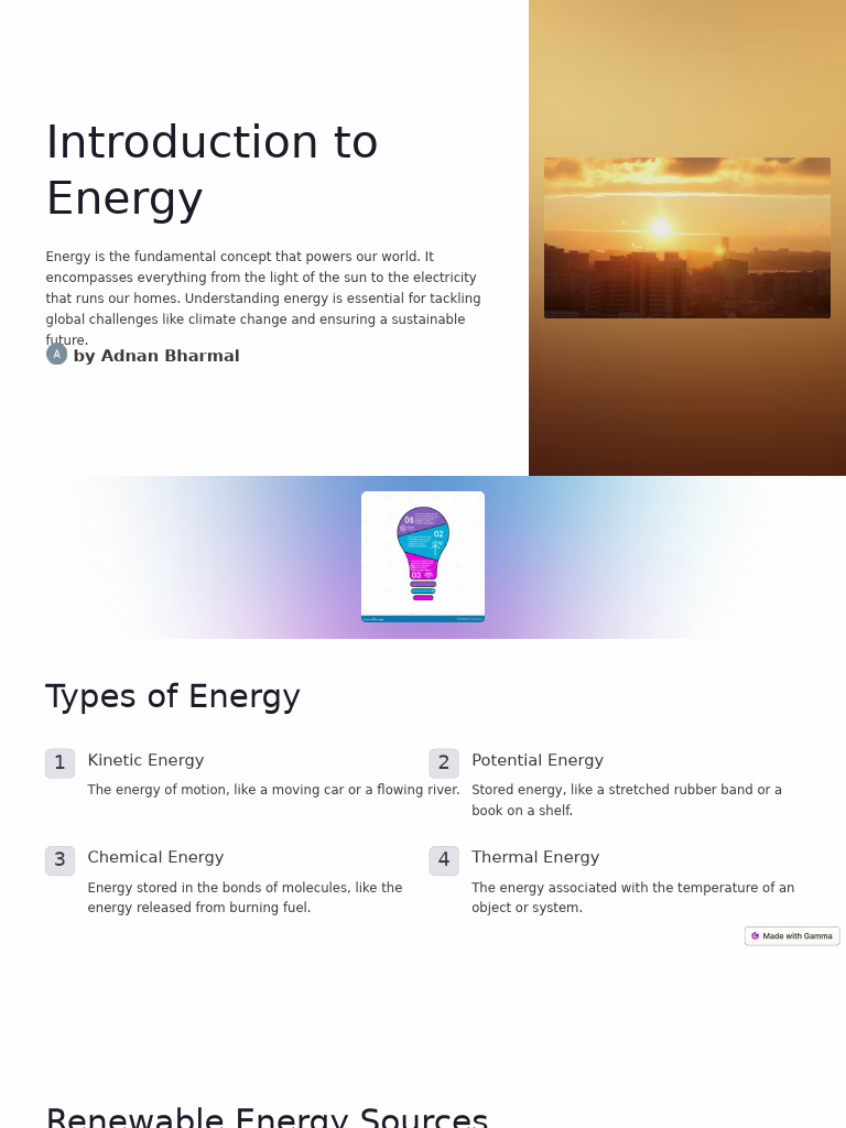Understanding Energy Types and Sources | PDF | Electricity Generation ...