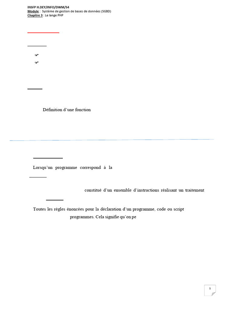 Fonctions en PHP : Guide et Exemples | PDF | PHP | Programme informatique