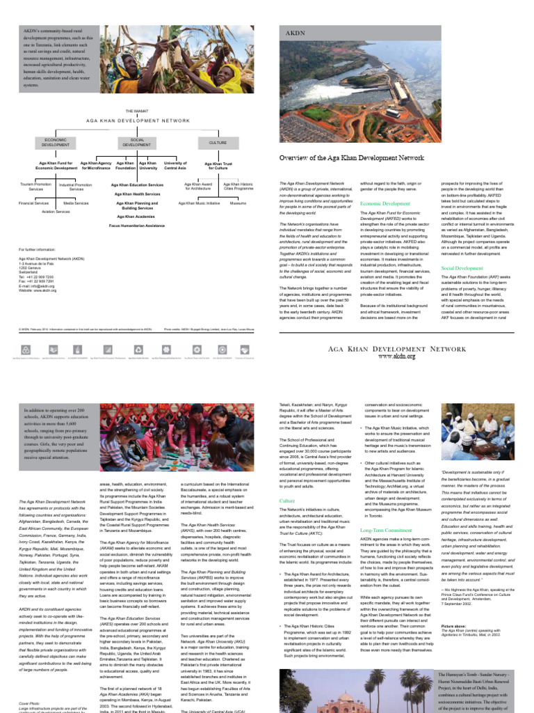 AKDN [2014] | PDF | Economies