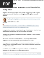 Smacked Children More Successful Later in Life, Study Finds - Telegraph