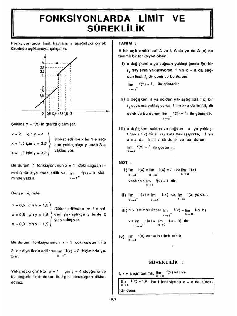 8 Hafta - Limit Ve Sureklilik | PDF