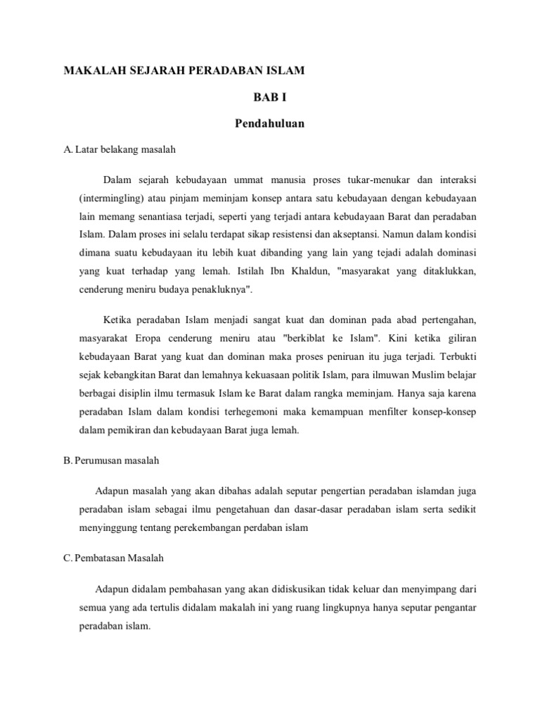 Makalah Sejarah Peradaban Islam Pdf