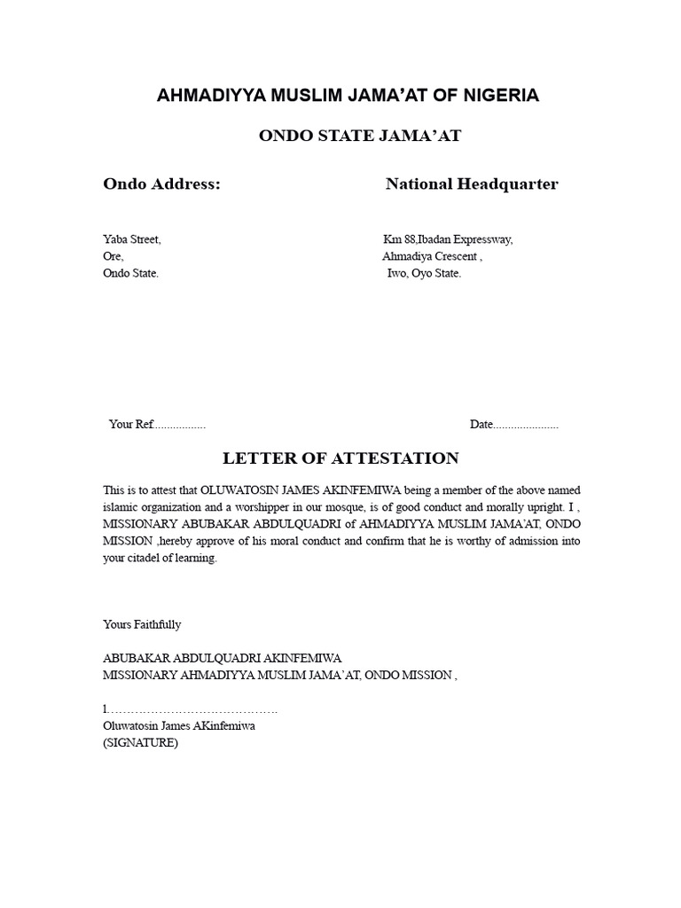 Attestation 4 | PDF