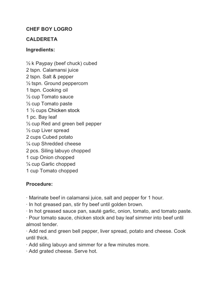 Chef Boy Logro Recipe Tomato Sauce Cooking