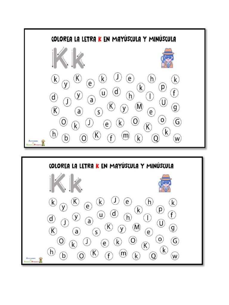 Ficha Letra K | PDF