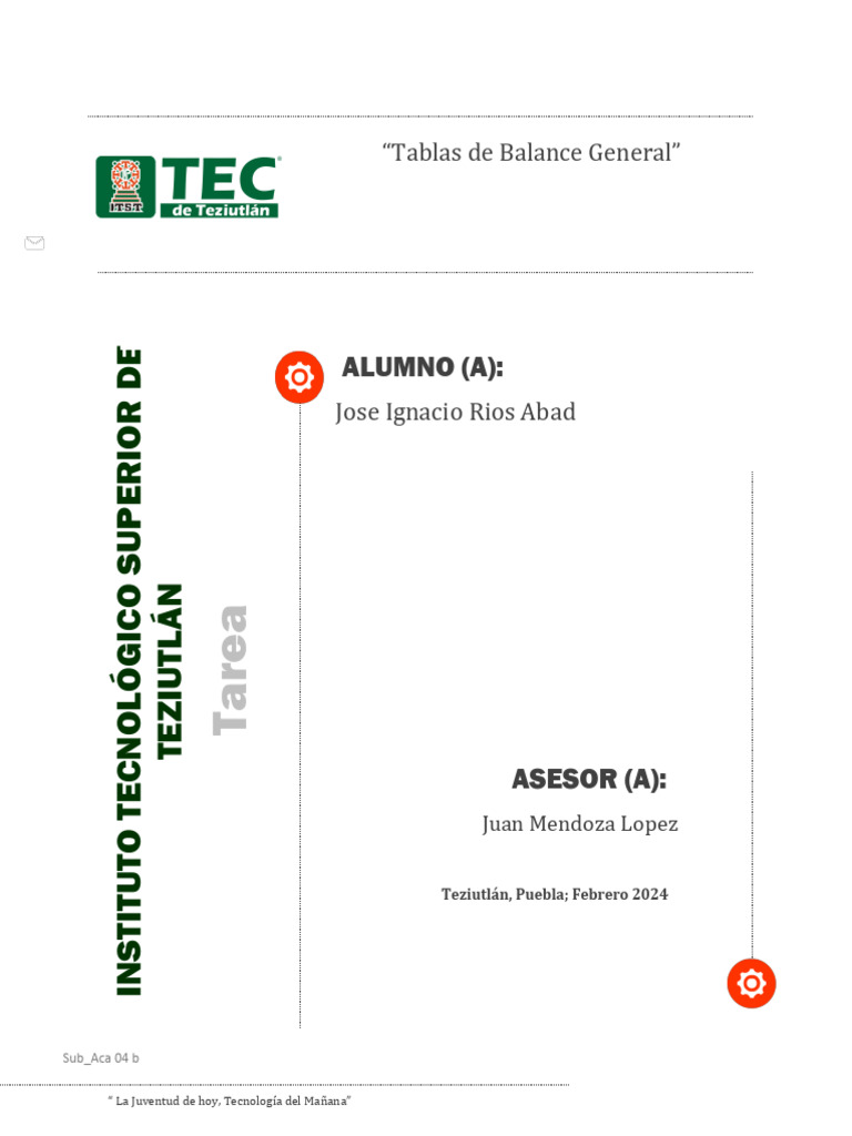 Tablas de Balance | PDF | Hoja de balance | Contabilidad financiera