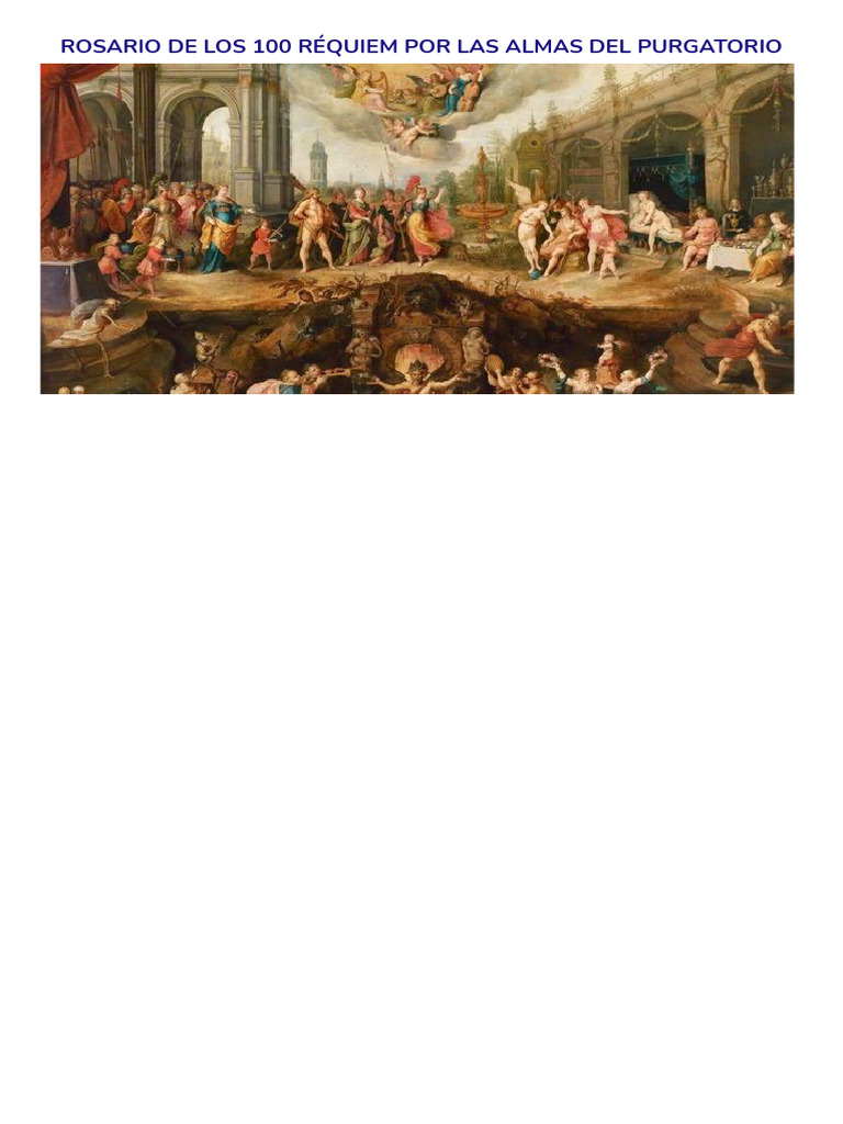 Rosario de Los 100 Réquiem Por Las Almas Del Purgatorio | PDF ...