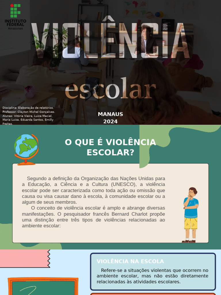 Violência Escolar: Tipos e Consequências | PDF | Violência | Assédio ...