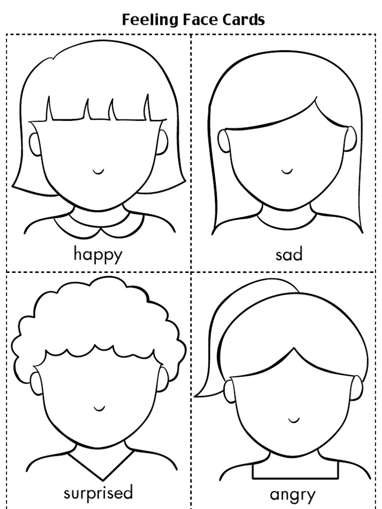 Emotion Recognition Face Cards | PDF