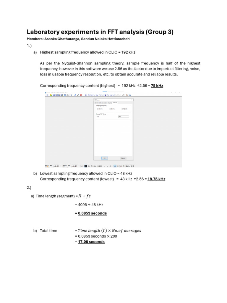 FFT Analysis in Laboratory Experiments | PDF | Spectral Density | Frequency
