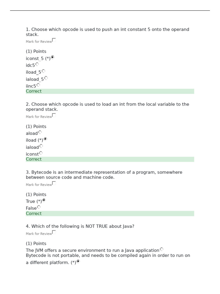 Quiz 9 | PDF | Java Virtual Machine | Object (Computer Science)