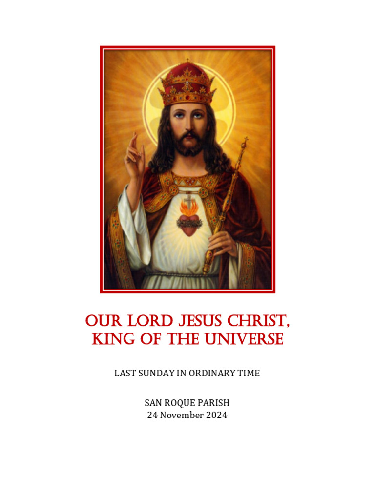 24 November 2024 Christ The King | PDF | Systematic Theology | Theology