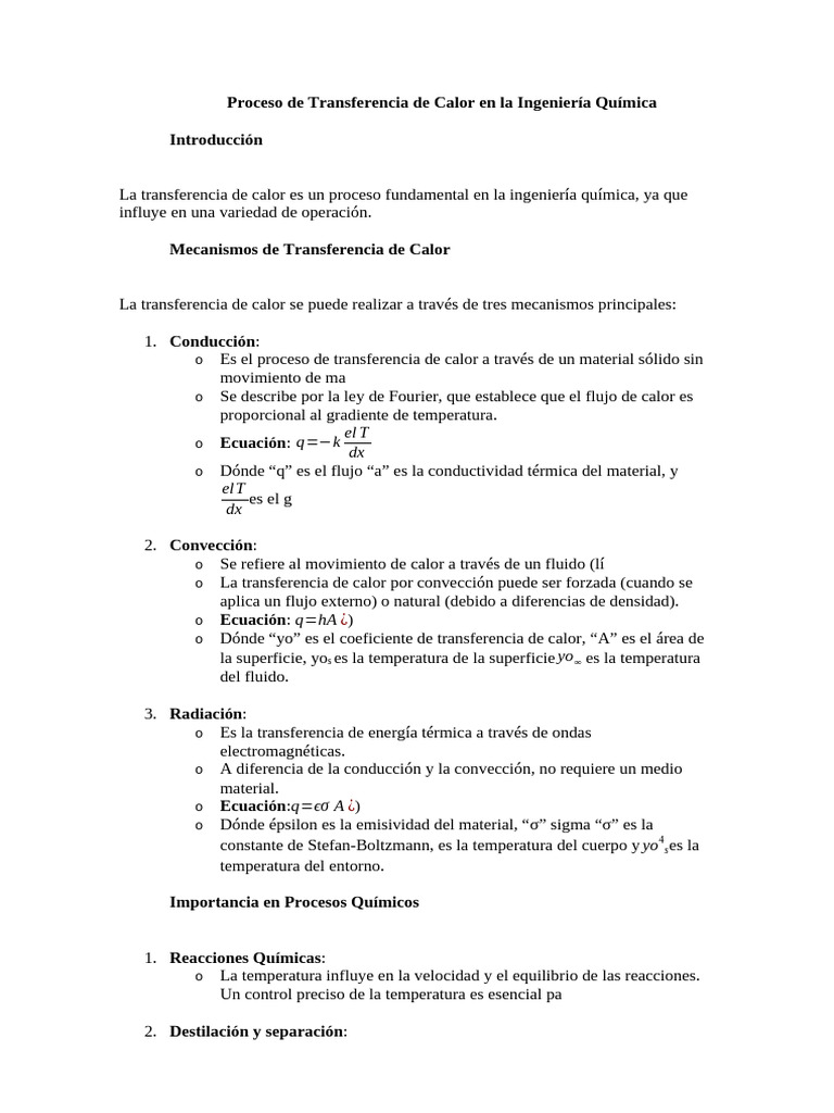 Transferencia de Calor en Ing. Química | PDF | Transferencia de calor ...
