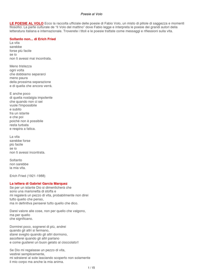 Fabio Volo Le Poesie Al Volo