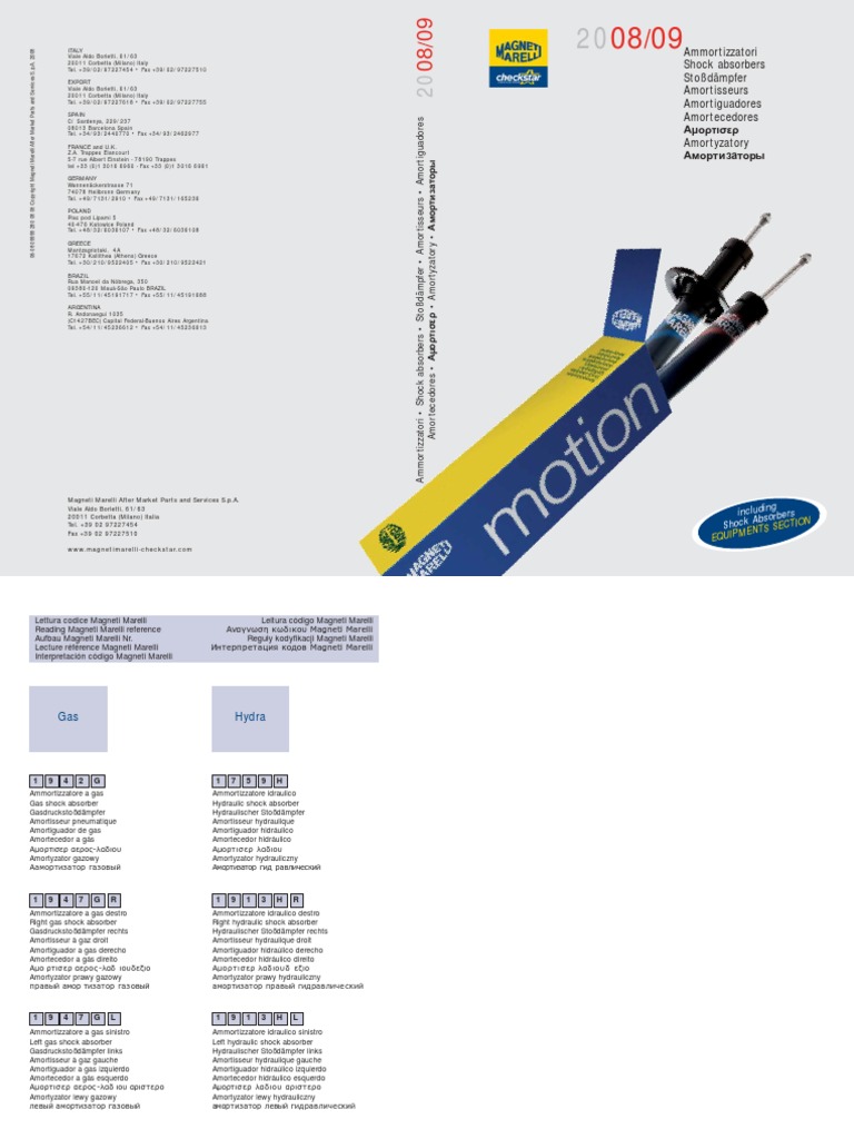 Amortyzatory 2008 | PDF | Sedan (Automobile) | Motor Vehicle