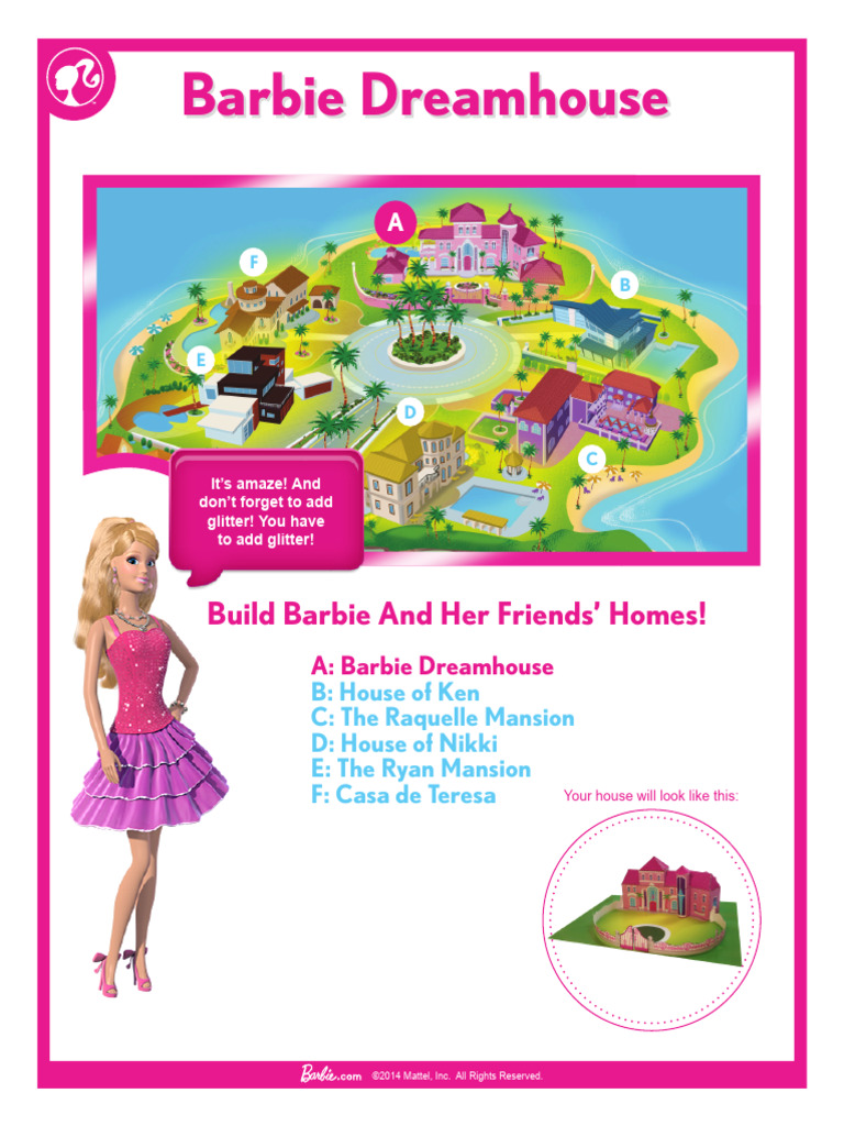 BarbieDreamhouse Printable 2 Tcm718 114857 | PDF | Barbie | Toy Brands