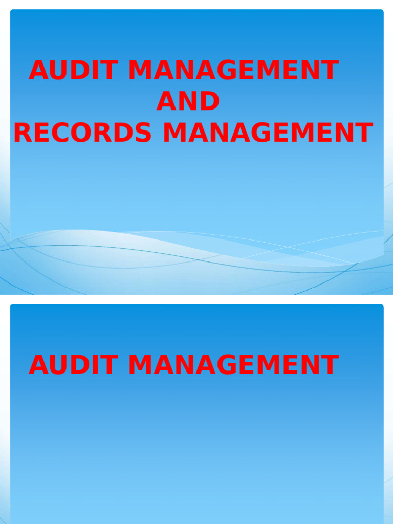 Picture of Audit Management Overview and Purpose | PDF | Audit | Internal Control