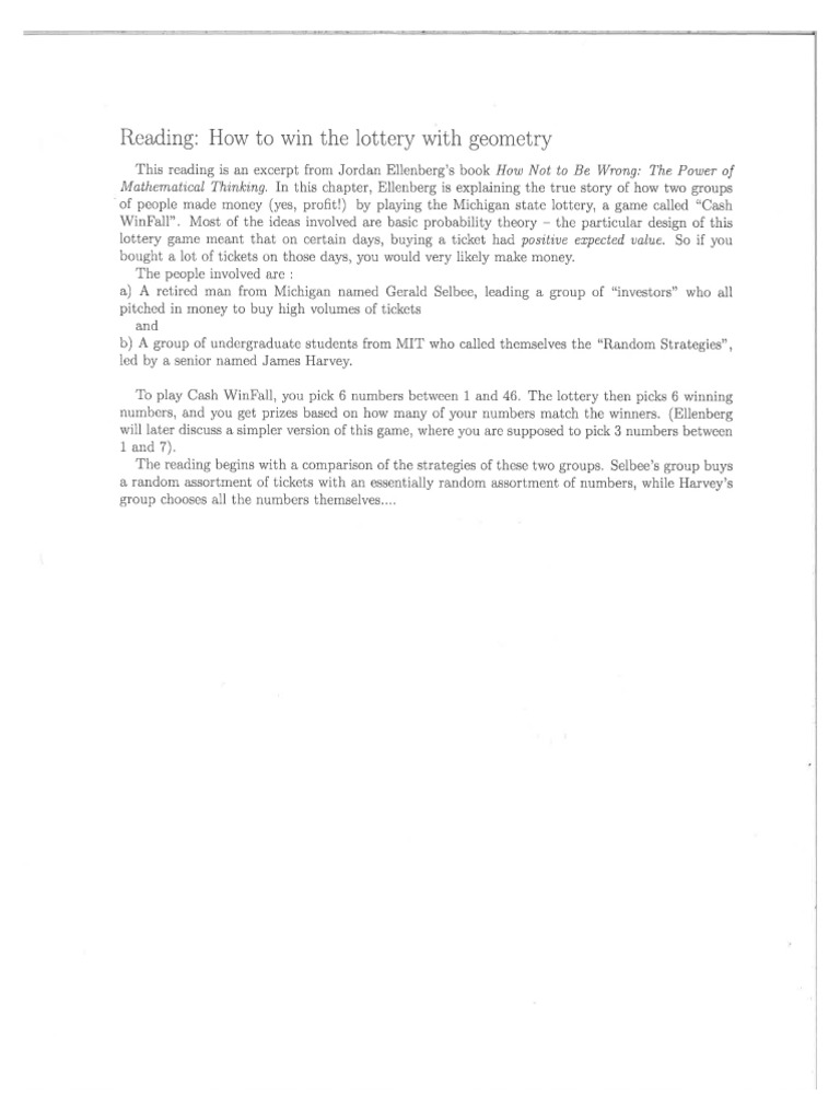 Beating The Lottery | PDF