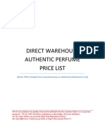 Direct Warehouse Authentic Perfume Price List