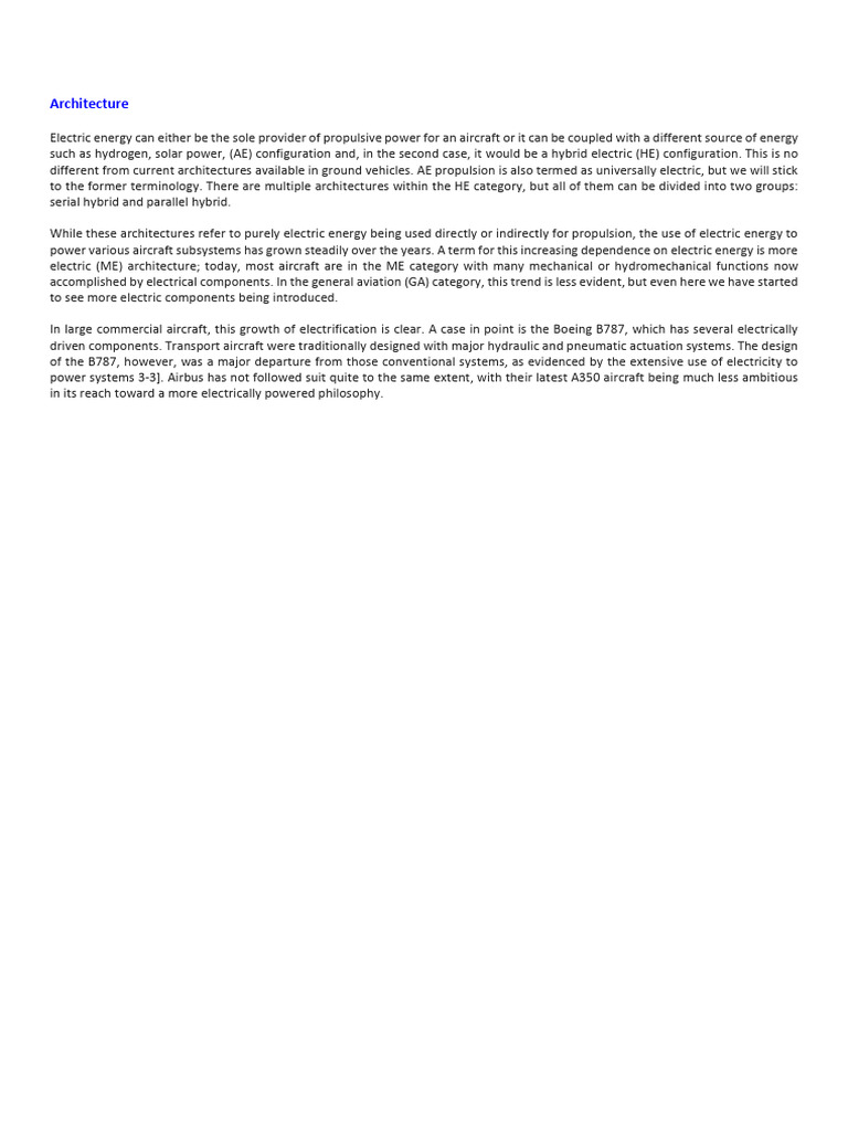 Electric and Hybrid Aircraft Propulsion Systems | PDF | Fuel Cell | Engines