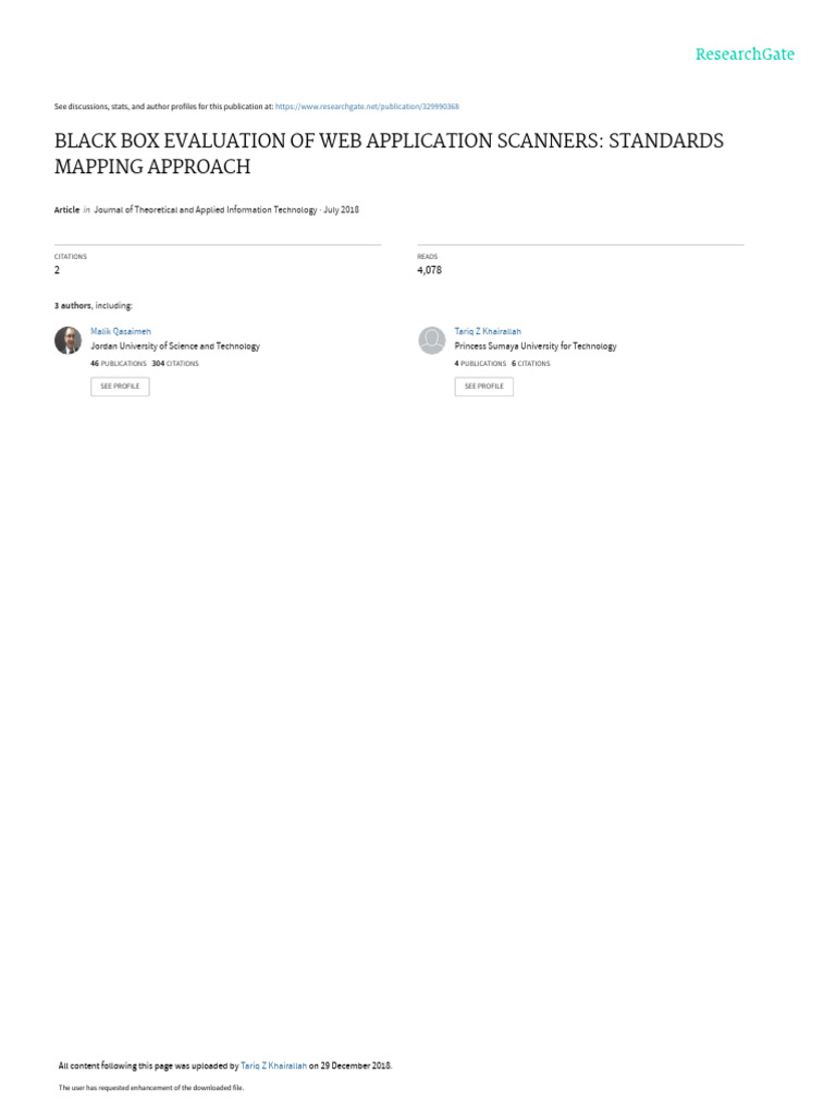Web Application Scanners Evaluation Guide | PDF | Vulnerability ...