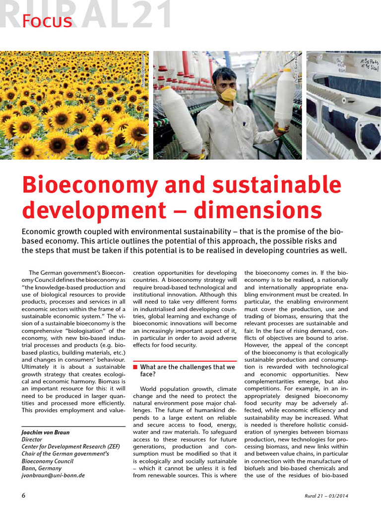 Role of Bioeconomy in Sustainable Development | PDF | Sustainability ...