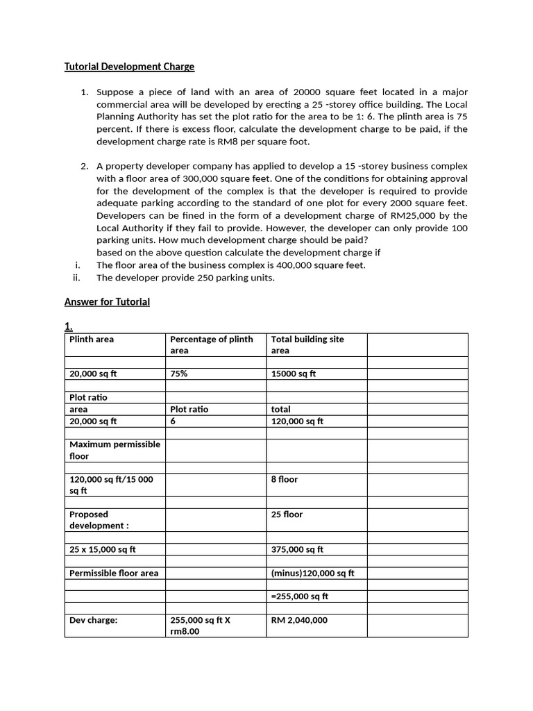 Calculating Development Charges | PDF
